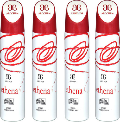 

AROCHEM ETHENA , ETHENA , ETHENA AND ETHENA DYNAMIC PURE Deodorant Spray - For Men & Women(200 ml, Pack of 4)