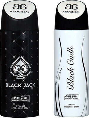 

AROCHEM BLACK JACK AND BLACK OUDH DYNAMIC PURE DEODORANT Deodorant Spray - For Men & Women(200 ml, Pack of 2)