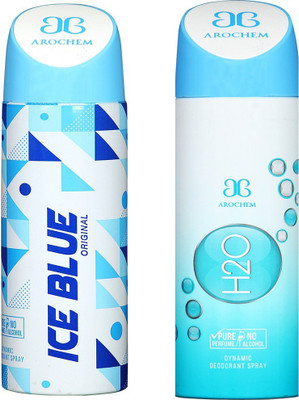 

AROCHEM ICE BLUE AND H2O DYNAMIC PURE DEODORANT Deodorant Spray - For Men & Women(200 ml, Pack of 2)