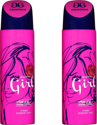 

AROCHEM CHARMING GIRL AND CHARMING GIRL DYNAMIC PURE DEODORANT Deodorant Spray - For Men & Women(200 ml, Pack of 2)