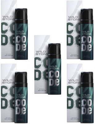 

Wild Stone Code Steel Pack of 5 Deodorant Spray - For Men(600 ml, Pack of 5)