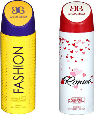 

AROCHEM FASHION AND ROMEO DYNAMIC PURE DEODORANT Deodorant Spray - For Men & Women(200 ml, Pack of 2)