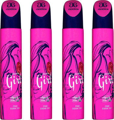 

AROCHEM CHARMING GIRL , CHARMING GIRL , CHARMING GIRL AND CHARMING GIRL DYNAMIC PURE Deodorant Spray - For Men & Women(200 ml, Pack of 4)