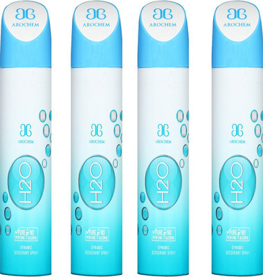 

AROCHEM H2O , H2O , H2O AND H2O DYNAMIC PURE Deodorant Spray - For Men & Women(200 ml, Pack of 4)
