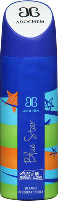 

arochem blue star dynamic deodorant spray pure perfume no alcohol Deodorant Spray - For Men & Women(200 ml)