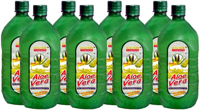 

Herbal Trends Aloe Vera Drinking Gel( Juice) Totally Fresh within 30days Guaranteed- Fibre Rich- Direct from Manufacturer 8000 ml(Pack of 8)