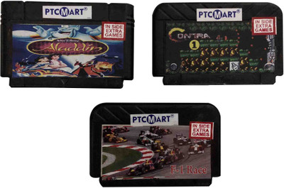

PTCMart 8 Bit Video Games Cassettes Games Including aladdin , contra And f1race Gaming Accessory Kit(Multicolor, For Wii)