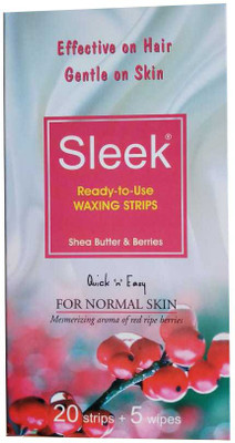 

SLEEK WAXING STRIPS WITH Shea butter Strips(20 Strips, Set of 10)