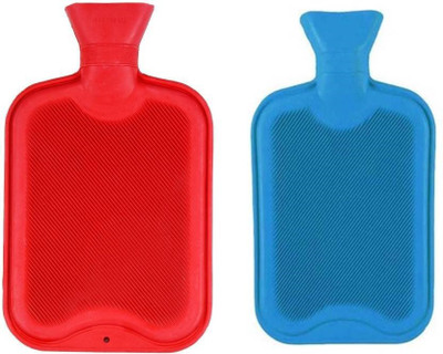 

MedFest Pain Relief Rubber Hot water Bottle(Pack of 2) Non-Electrical 2 L Hot Water Bag(Red, Blue), Blue;red