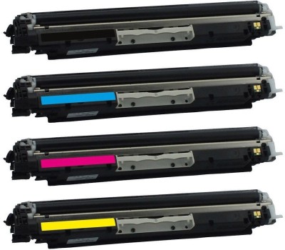 SPS 126A / CE310A / CE311A / CE312A / CE313A BLACK CYAN YELLOW MAGENTA ( COMPLETE SET ) Compatible toner cartridge for HP LaserJet Pro CP1025 Color Printer ,HP LaserJet Pro 100 color MFP M175a , HP LaserJet Pro CP1025nw Color Printer , HP TopShot LaserJet Pro M275 MFP Black + Tri Color Combo Pack In
