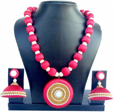 Multiline Company Alloy Pink Jewellery Set(Pack of 1)