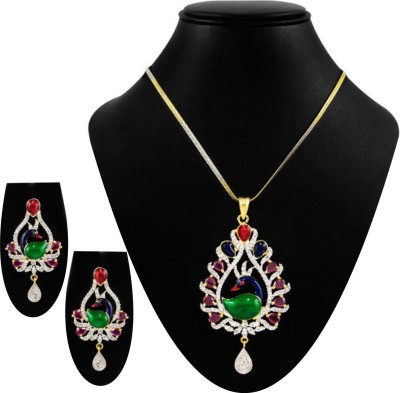 STYYLO FASHION Brass Gold-plated, Silver Multicolor Jewellery Set(Pack of 1)