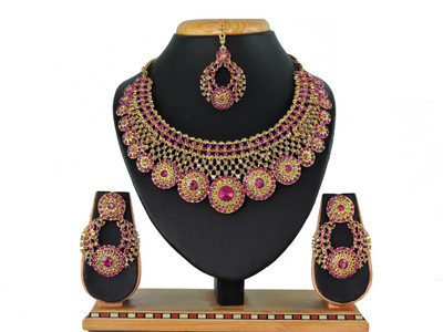 VATSALYA creation Alloy Gold-plated Multicolor Jewellery Set(Pack of 1)