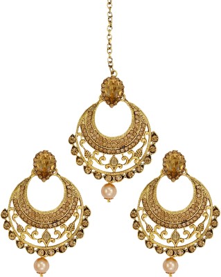 ZAVERI PEARLS Zinc Gold-plated Gold Jewellery Set(Pack of 1)