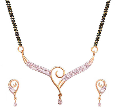 Sitashi Alloy Gold-plated Black, Gold Jewellery Set(Pack of 1)