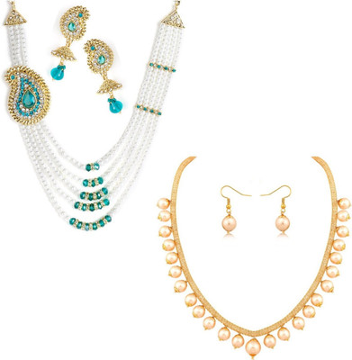 Angel In You Alloy Gold-plated Blue, Multicolor Jewellery Set(Pack of 1)