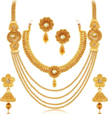 Sukkhi Alloy Gold-plated Gold Jewellery Set(Pack of 2)