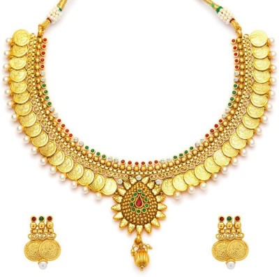 YouBella Alloy Gold Jewellery Set(Pack of 1)