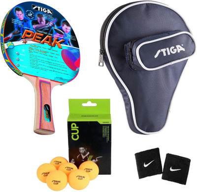 

Cosco Peak Table Tennis ( 1 Bat, 1 Bat Cover "Training", 6 Table Tennis Balls, 2 Wrist Band ) ( Color on Availability) Table Tennis Kit