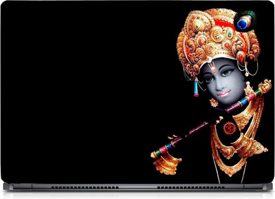 

punix Golden Mukut Lord Krishna Exclusive High Quality Laptop Decal, laptop skin sticker 15.6 inch (15 x 10) Inch new Vinyl Laptop Decal 15.6