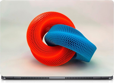

punix 3D Red Blue Fractal Abstract Waves Exclusive High Quality Laptop Decal, laptop skin sticker 15.6 inch (15 x 10) Inch new Vinyl Laptop Decal 15.6