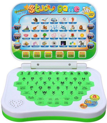 

DGN Deals Educational Learning Kids Laptop, Study Game Kids Mini Laptop English Learner Study Game Computer Note Book Toy(Multicolor)