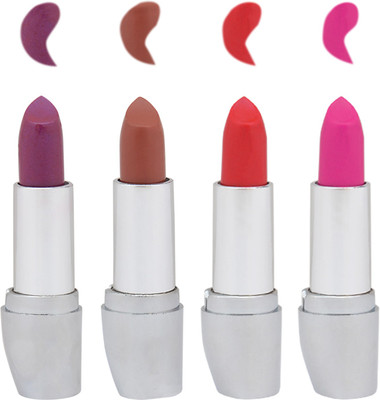 

Color Divine Set of 4 Lipsticks(Pink, Red, Brown, Purpal)