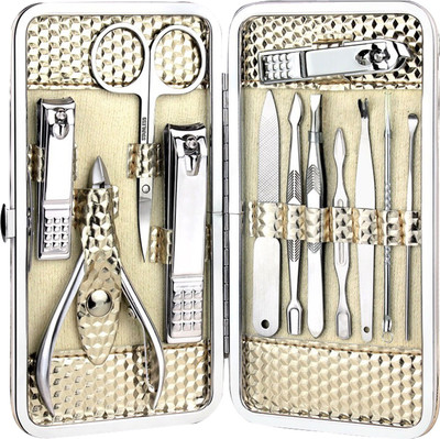 

Taslar Manicure, Pedicure Kit, Nail Clippers, Professional Grooming Kit, Nail Tools with Luxurious Travel Case, Set of 12(1 ml, Set of 12)