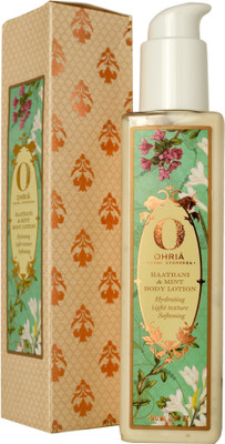 

Ohria Ayurveda Raatrani & Mint Body Lotion For Hydrating & Light Texture Softening - 200ml/ e 6.7 oz(200 ml)