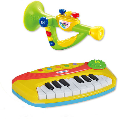 

Kiddale Kids Musical Toys, Kids Electronic KeyBoard Piano, Kids Musical French horn Trumpet, Colourful and attractive, with Volume control and melodious tunes - Fun Musical Toy for Kids(10 month to 3 years), Toddler and Babies(Yellow, Green)
