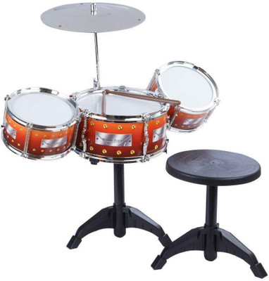 

Bestie Toys Jazz Drum Set with Chair - Music Toy Instrument for Kids - 8 Pc Multi Color(Multicolor)