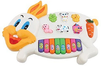 

YeeHaw Rabbits Musical Piano with 3 Modes Animal Sounds, Flashing Lights & Wonderful Music(Multicolor)