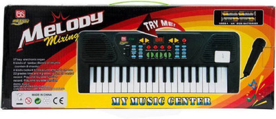 

Global 37 Key Mini Piano Keyboard with Mic and Recording Function works with AA 4 Battery / 5V DC Adapter (Black)(Black)