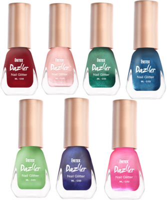 

Eyetex Dazller Nail Polish Natural Ingredients Red, Pink, Blue, Green(Pack of 7)