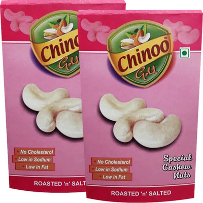 

Chinoo Roasted & Salted Special Cashew Nuts, 2 Packs of 100g Each Cashews(200 g, Box)