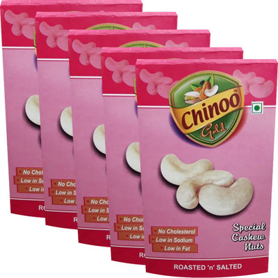

Chinoo Roasted & Salted Special Cashew Nuts, 5 Packs of 100g Each Cashews(500 g, Box)