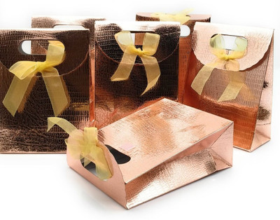 

Satyam Kraft Solid Party Bag(Gold, Pack of 6)