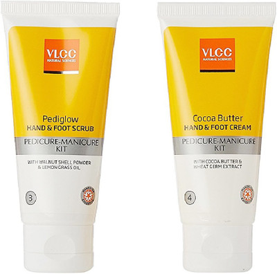 

VLCC pediglow Hand and foot Scrub WITH cocoa Butter hand and Foot cream(100 g, Set of 2)
