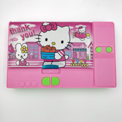 

Qzark Multifunctional Cartoon Characters Art Plastic Pencil Box(Set of 1, Pink)