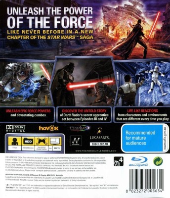 

PS3 Star Wars The Force Unleashed(Action, for Playstation 3)