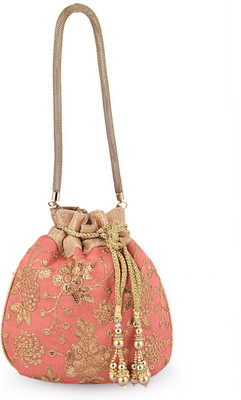 

HAPHAE Ethnic Stylish Potli bags - Peach Potli(Pink)