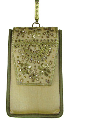 

Deepsum Wedding Party Saree Clutch Mobile Pouch Waist Clip Ladies Purse Gift For Women Mobile Pouch (Gold) Mobile Pouch(Gold)