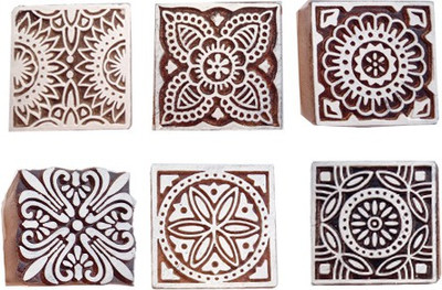 skart wooden printing blocks01 Printing Blocks(Pack of 6)
