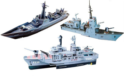 

JDGEE COMBO OF 3 MORDEN ARMY SHIP, SIMPLY ARMY SHIP & ARMY SHIP 3D GAME FOR CREATIVE CHILDREN(45 Pieces)