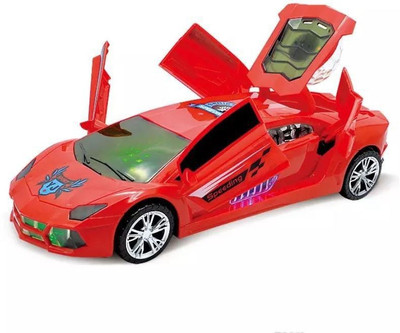 

TOYGALAXY Super Dream Car Battery Powered Toy for Kids with 360 Degree Rotate, Best Music, 3D Projection Lights and Opening Car Doors and Back (Red, White)(Multicolor)