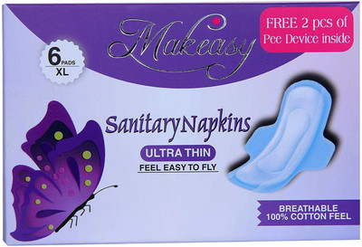 

Makeasy Ultra Thin Cottony Soft Super Dry Sanitary Napkins XL With Wings Sanitary Pad