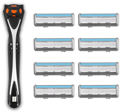 

Hajamat Ring Neck V Pro - 5 Blade Shaving Razor for Men (1 Razor Handle + 8 Cartridges)