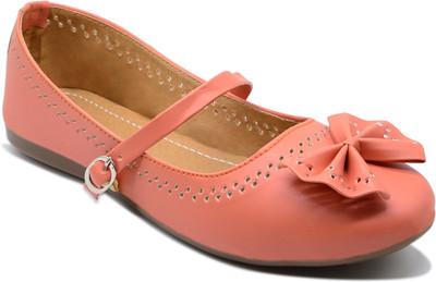 

Myra Ethnic Bow Bellies For Women(Orange, Coral