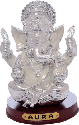 

TAG-7 Shri Ganesha Decorative Showpiece - 12 cm(Polyresin, White)