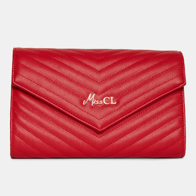Miss CL Women Casual Red Leatherette Sling Bag